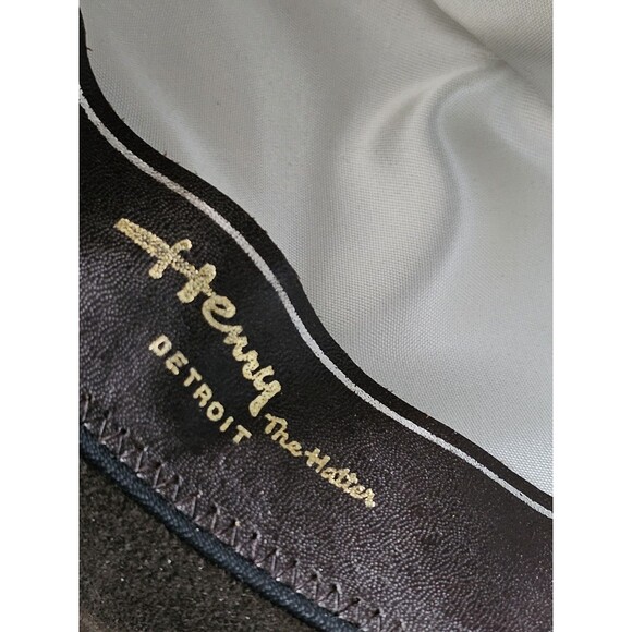 Henry The Hatter Detroit Mens Size 6 7/8 Brown Genuine Fur Felt Derby Fedora Hat - Picture 10 of 16
